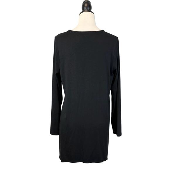 J. Jill Wearever Rayon Cardigan V-Neck Medium Black Pockets Lagenlook - Picture 4 of 7